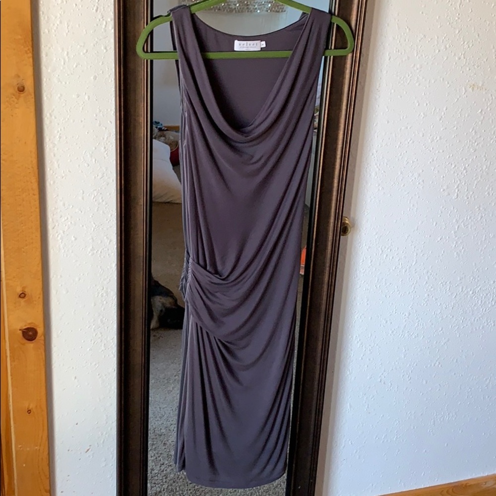 Velvet brand grey midi dress